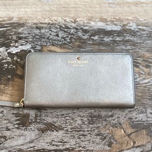 Silver Kate Spade wallet